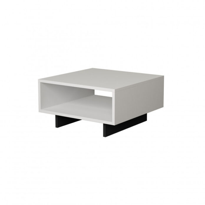 Masuta de Cafea Model Simmons, 60x60x32 cm, Alb/Antracit Masuta de Cafea Model Simmons, 60x60x32 cm, Alb/Antracit