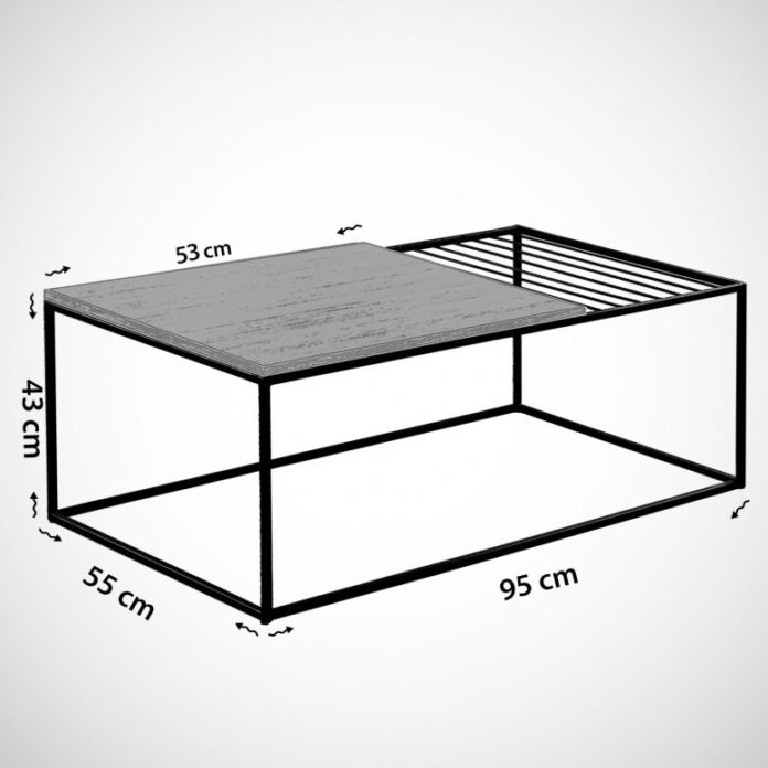 Masuta de Cafea Model Sloan, 95x55x43 cm, Marmorat/Negru Masuta de Cafea Model Sloan, 95x55x43 cm, Marmorat/Negru