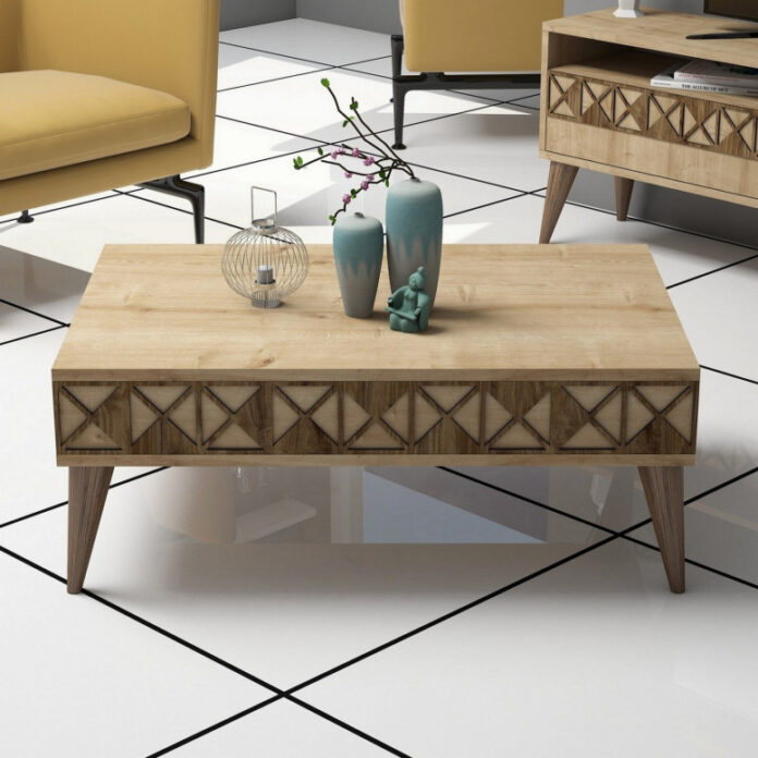 Masuta de Cafea Model Trevino, 90x60x34.6 cm, Stejar Masuta de Cafea Model Trevino, 90x60x34.6 cm, Stejar