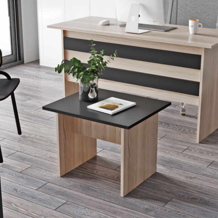 Masuta de Cafea Model Villalobos, 60x50x46.3 cm, Stejar/Negru Masuta de Cafea Model Villalobos, 60x50x46.3 cm, Stejar/Negru