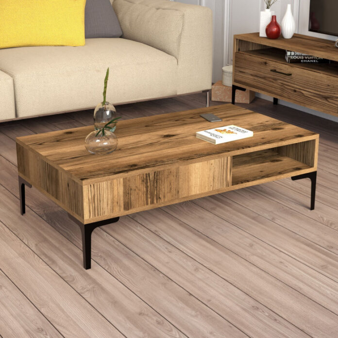 Masuta de Cafea Model Walker, 105x60x32.6 cm, Nuc Masuta de Cafea Model Walker, 105x60x32.6 cm, Nuc