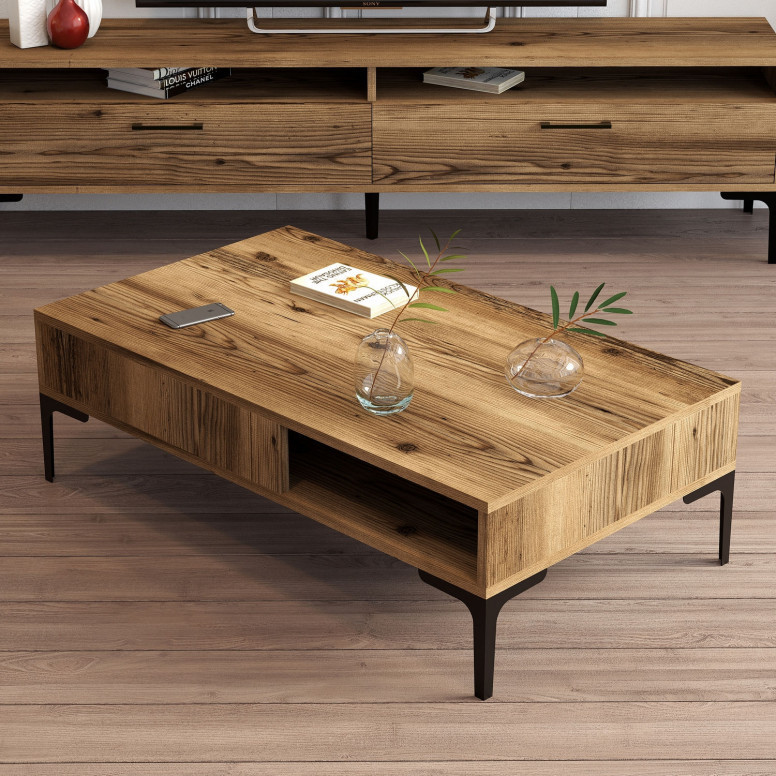 Masuta de Cafea Model Walker, 105x60x32.6 cm, Nuc Masuta de Cafea Model Walker, 105x60x32.6 cm, Nuc