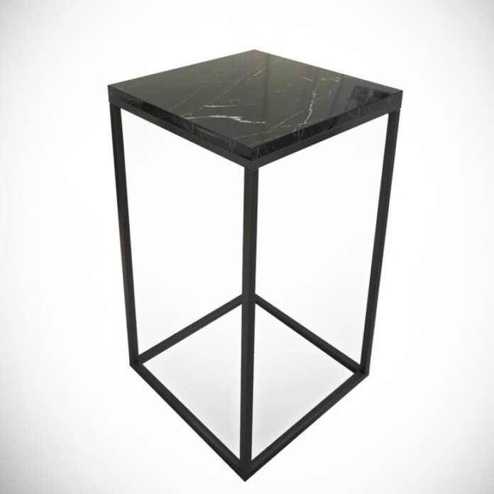 Masuta de Cafea Model Weaver, 35x35x62 cm, Negru marmorat Masuta de Cafea Model Weaver, 35x35x62 cm, Negru marmorat