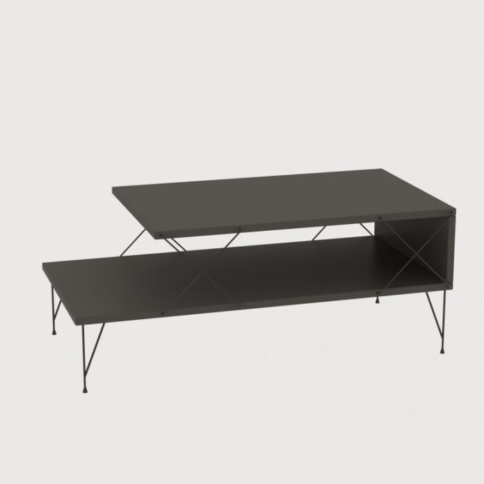 Masuta de Cafea Model Wilkerson, 100x50x40 cm, Antracit