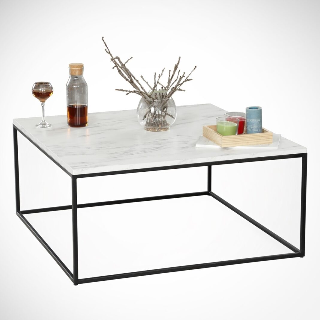 Măsuţă de cafea Poly Alb 75x43x75 cm Măsuţă de cafea Poly Alb 75x43x75 cm