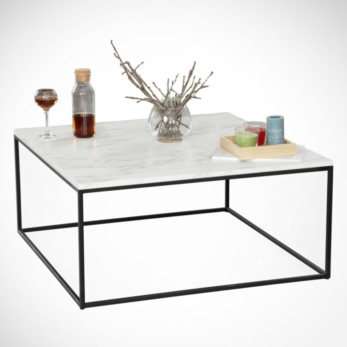 Măsuţă de cafea Poly Alb 75x43x75 cm Măsuţă de cafea Poly Alb 75x43x75 cm