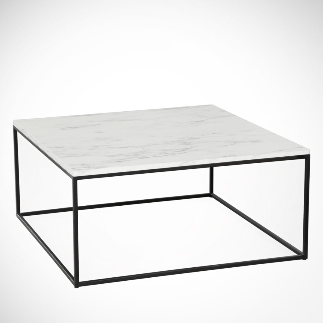 Măsuţă de cafea Poly Alb 75x43x75 cm Măsuţă de cafea Poly Alb 75x43x75 cm