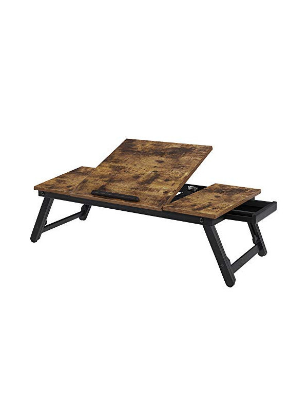 Masuta pentru Laptop Songmics, model Major, 71x23x35 cm, Maro Rustic/Negru Masuta pentru Laptop Songmics, model Major, 71x23x35 cm, Maro Rustic/Negru