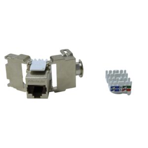 Modul RJ45 ecranat SCHRACK TOOLLESS LINE HSEMRJ6GWS, aliaj zinc, clasa E, Cat.6 Modul RJ45 ecranat SCHRACK TOOLLESS LINE HSEMRJ6GWS, aliaj zinc, clasa E, Cat.6