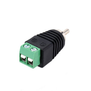 Mufa RCA verde cu prindere tip surub Mufa RCA verde cu prindere tip surub