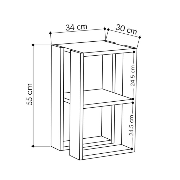 Noptiera Lonie Alb 30x55x30 cm Noptiera Lonie Alb 30x55x30 cm