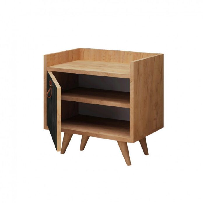 Noptiera Model Cabrera, Antracit/Stejar sonoma, 50x40x55cm Noptiera Model Cabrera, Antracit/Stejar sonoma, 50x40x55cm