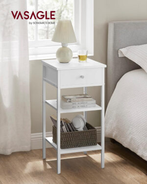 Noptiera Model Cline, Alb, 35x35x70cm Noptiera Model Cline, Alb, 35x35x70cm
