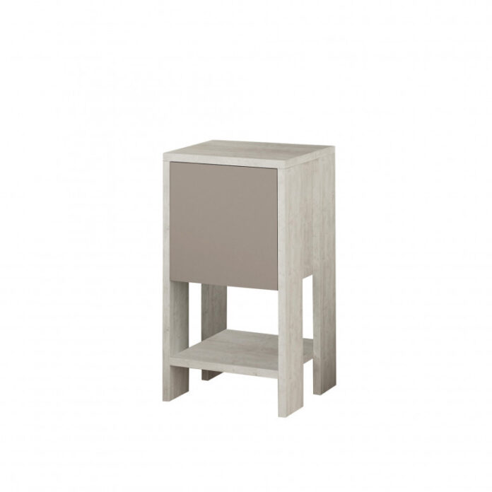 Noptiera Model Duke, Alb-Bej, 30x30x55cm Noptiera Model Duke, Alb-Bej, 30x30x55cm