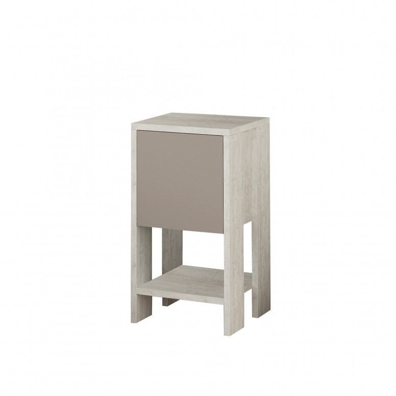 Noptiera Model Duke, Alb-Bej, 30x30x55cm Noptiera Model Duke, Alb-Bej, 30x30x55cm