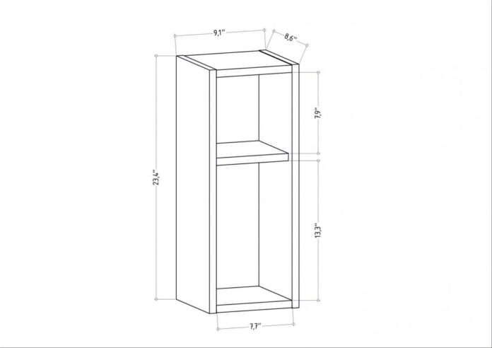 Noptiera Model McCormick, Alb, 23.2x22x59.6cm Noptiera Model McCormick, Alb, 23.2x22x59.6cm