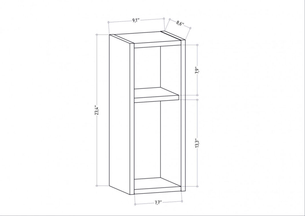 Noptiera Model McCormick, Antracit, 23.2x22x59.6cm Noptiera Model McCormick, Antracit, 23.2x22x59.6cm