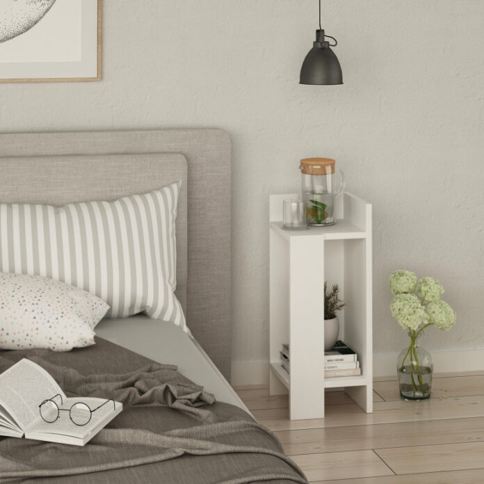 Noptiera Model Molina, Alb, 25x27x60cm Noptiera Model Molina, Alb, 25x27x60cm