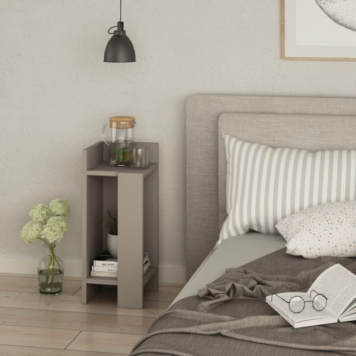 Noptiera Model Molina (partea stanga), Bej, 25x27x60cm