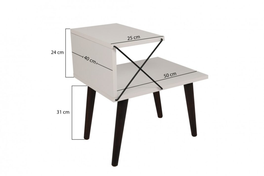 Noptiera Model Vance, Alb, 50x40x55cm Noptiera Model Vance, Alb, 50x40x55cm