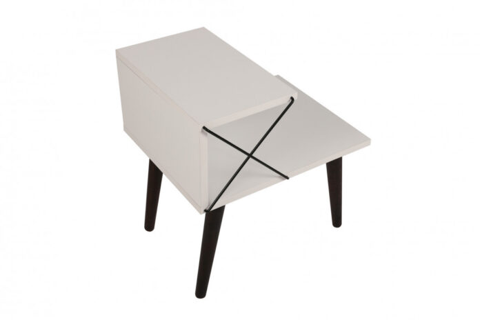Noptiera Model Vance, Alb, 50x40x55cm Noptiera Model Vance, Alb, 50x40x55cm