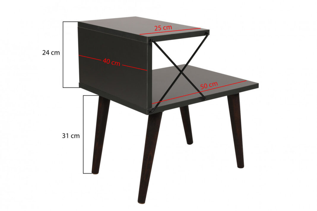 Noptiera Model Vance, Antracit, 50x40x55cm Noptiera Model Vance, Antracit, 50x40x55cm
