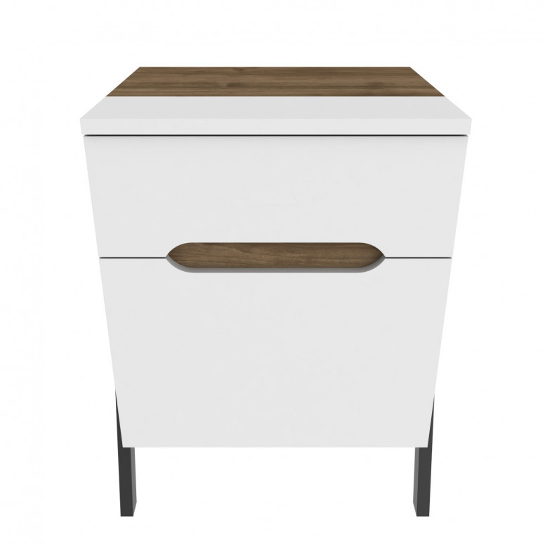 Noptiera Model Wong, Nuc/Alb, 45x38x63.5cm Noptiera Model Wong, Nuc/Alb, 45x38x63.5cm
