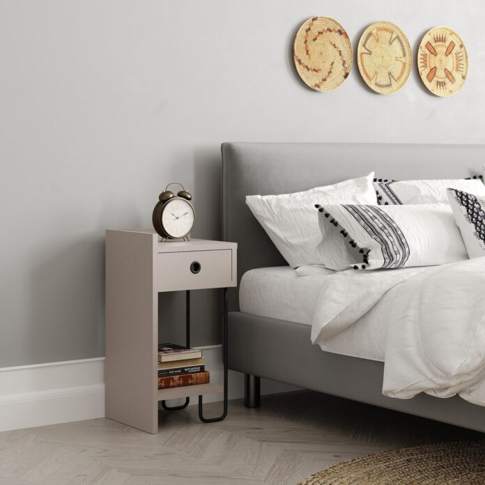 Noptiera Sirius Mocha deschis 32x61x30 cm Noptiera Sirius Mocha deschis 32x61x30 cm