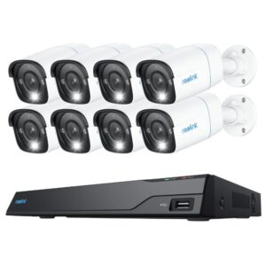 Sistem supraveghere exterior IP Reolink NVS16-8MB8, 8 camere, 4K, 2.8 mm, IR/lumina alba 30 m, spotlight, PoE, vizualizare de pe telefon, detectie persoane/vehicule, microfon si difuzor, 4TB HDD inclus Sistem supraveghere exterior IP Reolink NVS16-8MB8, 8 camere, 4K, 2.8 mm, IR/lumina alba 30 m, spotlight, PoE, vizualizare de pe telefon, detectie persoane/vehicule, microfon si difuzor, 4TB HDD inclus