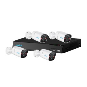 Sistem supraveghere IP exterior Reolink NVS8-5MB4, 4 camere, 5 MP, IR 30 m, 2.8 mm, microfon si difuzor, detectie om/vehicul, HDD 2 TB Sistem supraveghere IP exterior Reolink NVS8-5MB4, 4 camere, 5 MP, IR 30 m, 2.8 mm, microfon si difuzor, detectie om/vehicul, HDD 2 TB