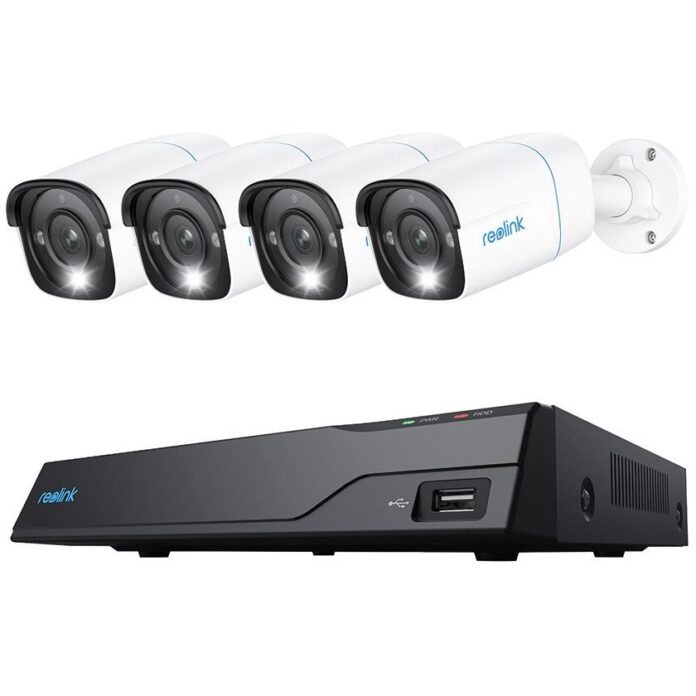 Sistem supraveghere IP exterior Reolink NVS8-8MB4, 4 camere, 4K, IR 30 m, 4 mm, microfon, HDD 2TB Sistem supraveghere IP exterior Reolink NVS8-8MB4, 4 camere, 4K, IR 30 m, 4 mm, microfon, HDD 2TB