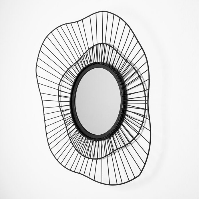 Oglindă de perete decorativa Euro Negru 69x8x60 cm Oglindă de perete decorativa Euro Negru 69x8x60 cm