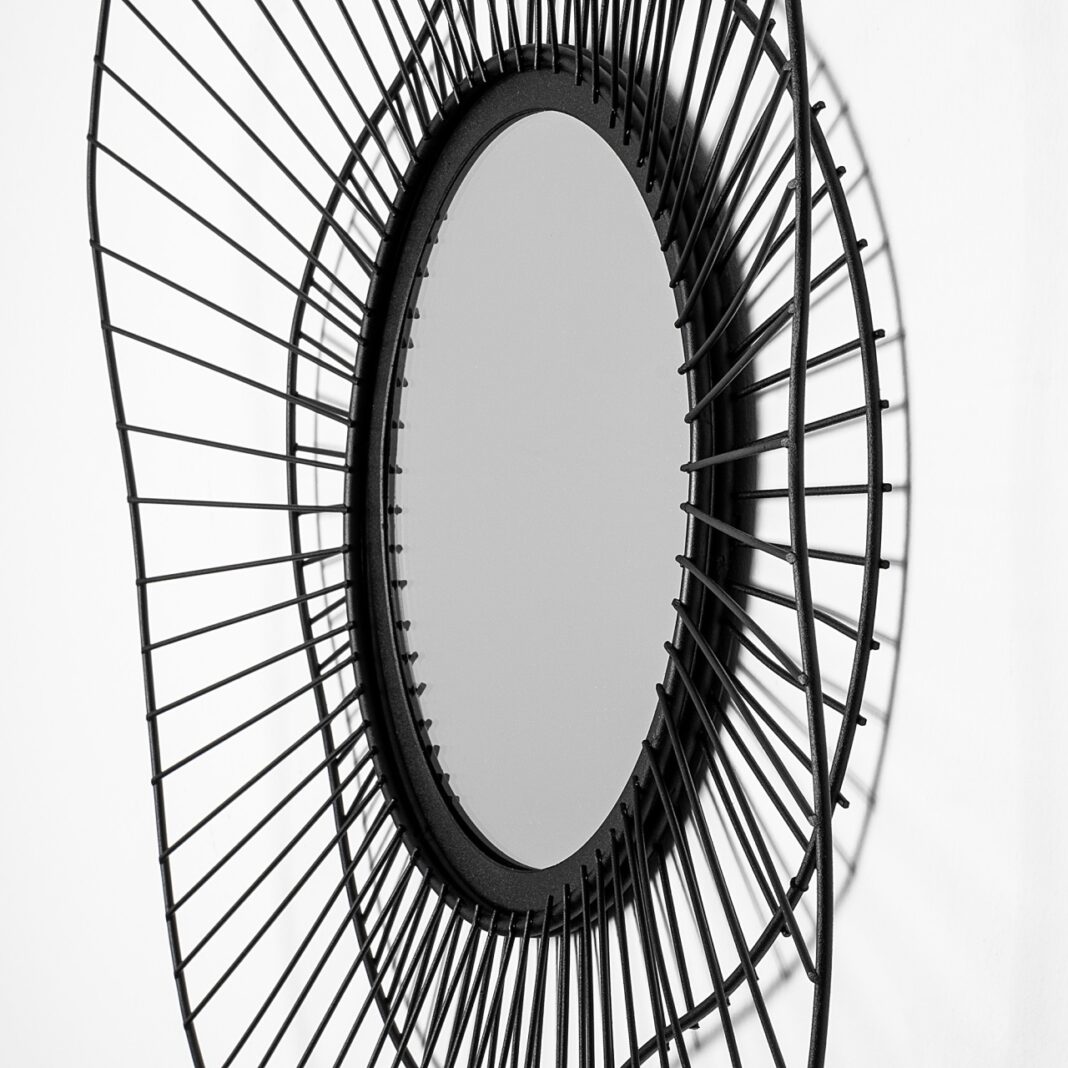 Oglindă de perete decorativa Euro Negru 69x8x60 cm Oglindă de perete decorativa Euro Negru 69x8x60 cm
