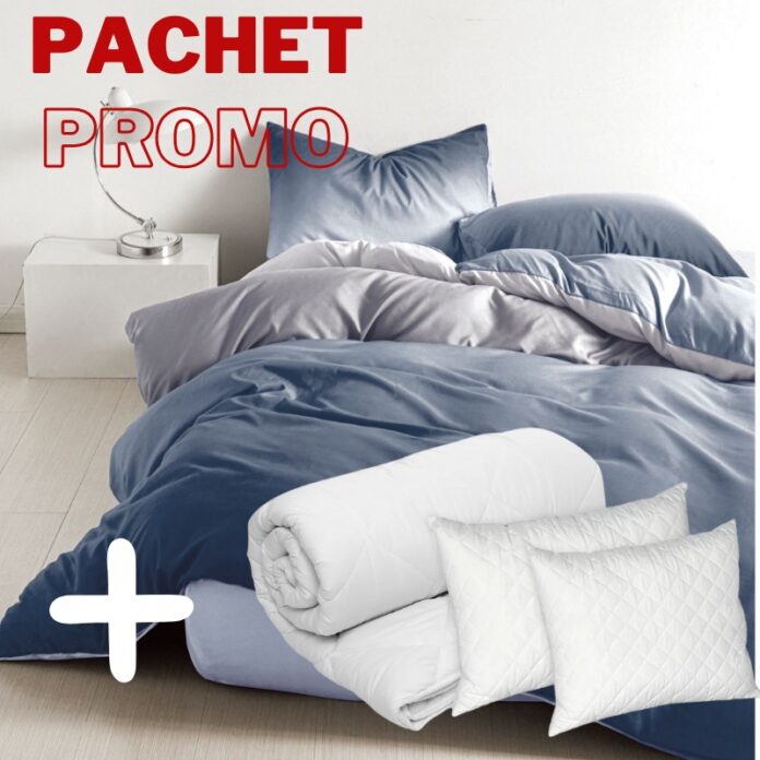 Pachet Lenjerie + Pilota + Perne Degrade V1 4 Piese Pachet Lenjerie + Pilota + Perne Degrade V1 4 Piese