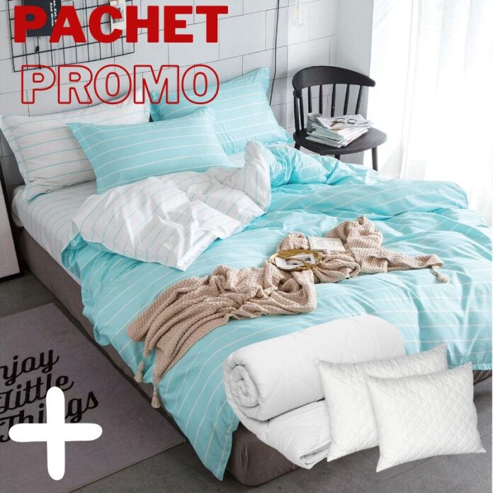Pachet Lenjerie + Pilota + Perne Lines V3 4 Piese Pachet Lenjerie + Pilota + Perne Lines V3 4 Piese