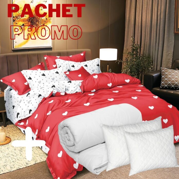 Pachet Lenjerie + Pilota + Perne Red Heart 4 Piese Pachet Lenjerie + Pilota + Perne Red Heart 4 Piese