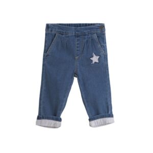 Pantaloni denim cu contur Newness Pantaloni denim cu contur Newness