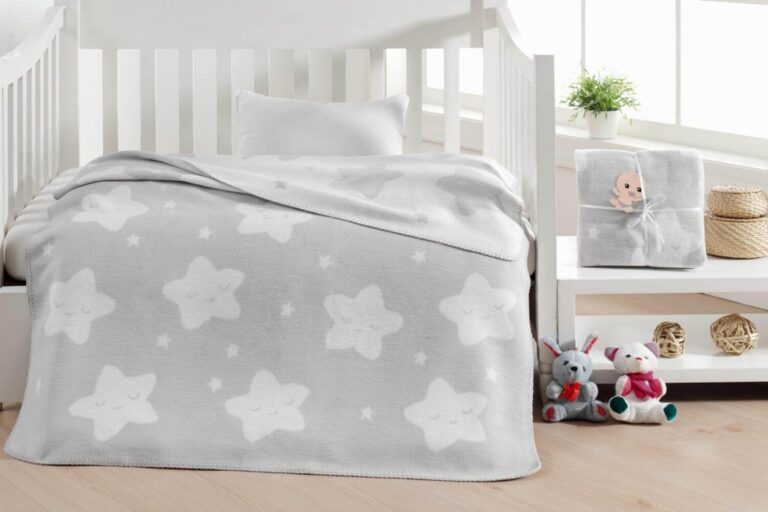 Patura Bebelusi Model Star Light Grey
