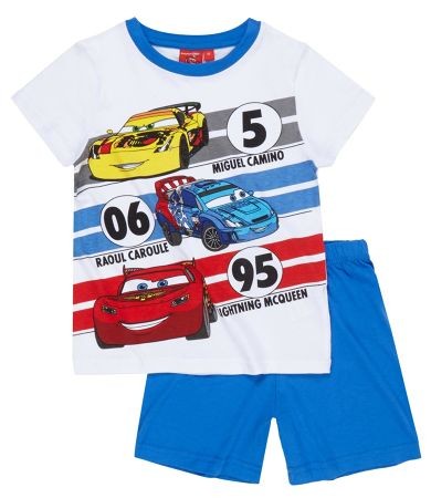 pijama-alba-cu-maneca-scurta-cars1859