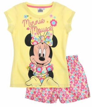 Pijama galbena cu maneca scurta Minnie Mouse Pijama galbena cu maneca scurta Minnie Mouse