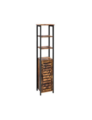 Raft cu polițe Model Ellianna, Maro rustic/Negru, 37x30x167 cm Raft cu polițe Model Ellianna, Maro rustic/Negru, 37x30x167 cm