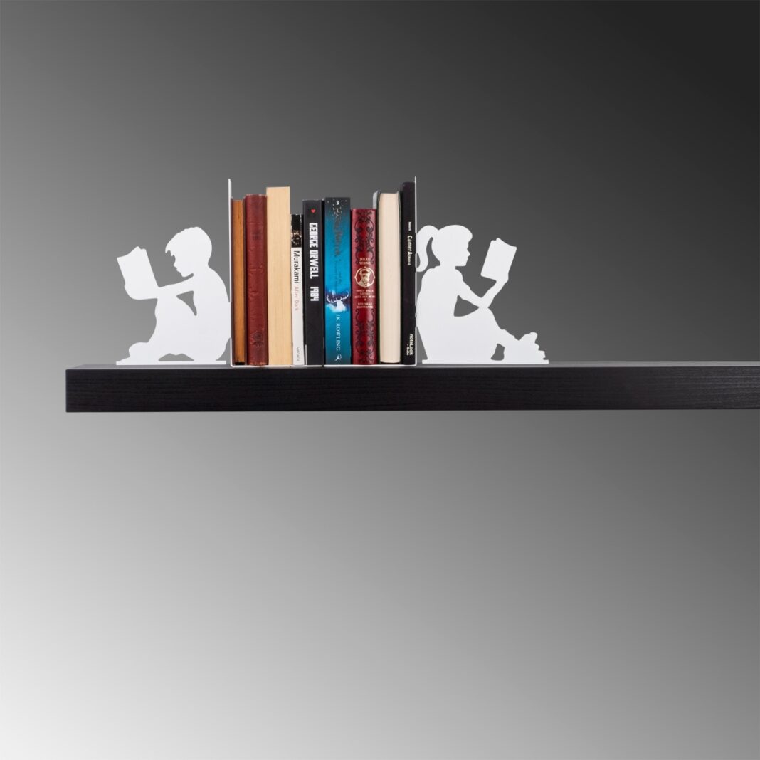 Raft de perete din metal Kitap Alb 40.5x14x22 cm Raft de perete din metal Kitap Alb 40.5x14x22 cm