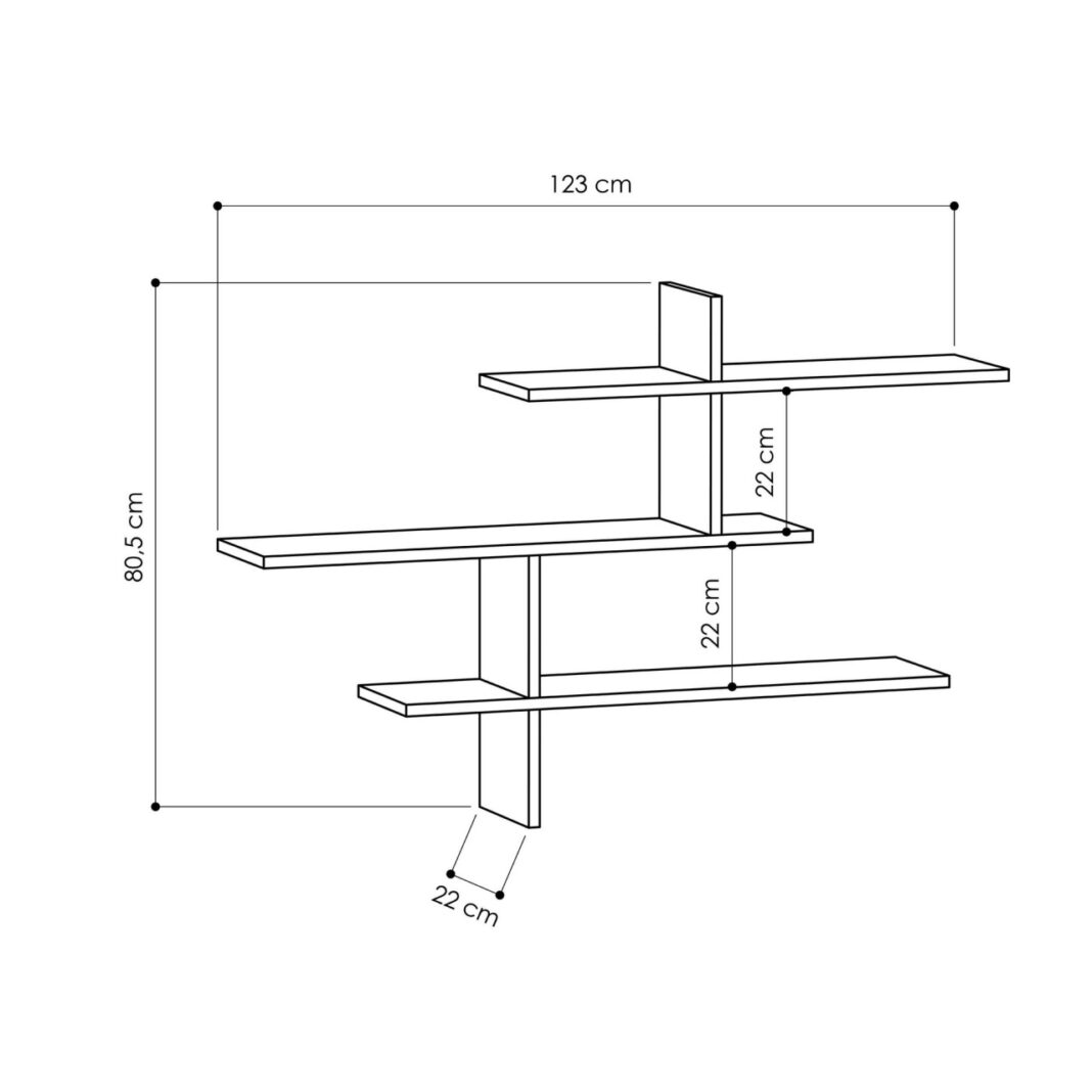 Raft de perete Model Leo, Antracit Raft de perete Model Leo, Antracit