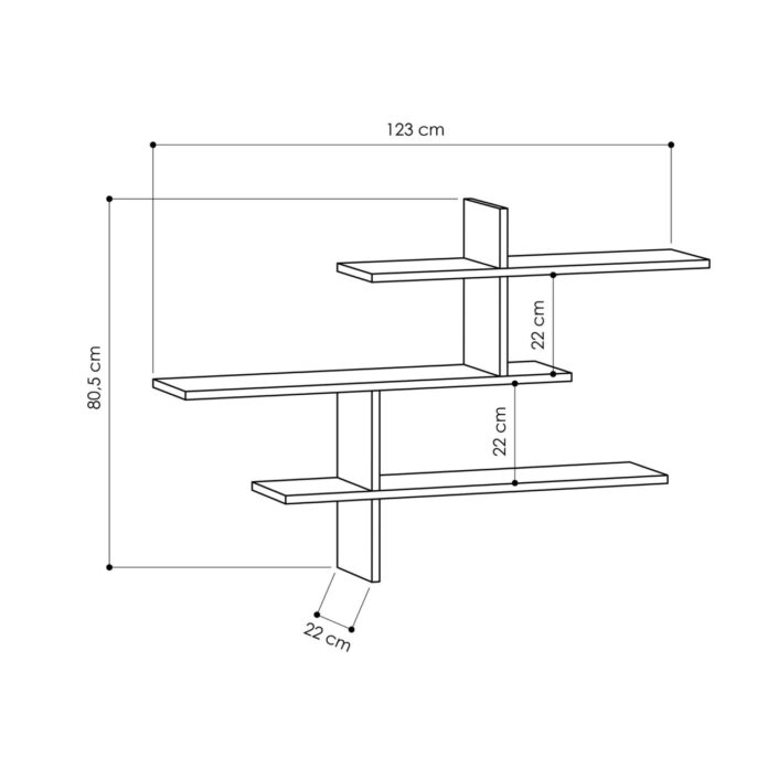 Raft de perete Model Leo, Antracit Raft de perete Model Leo, Antracit