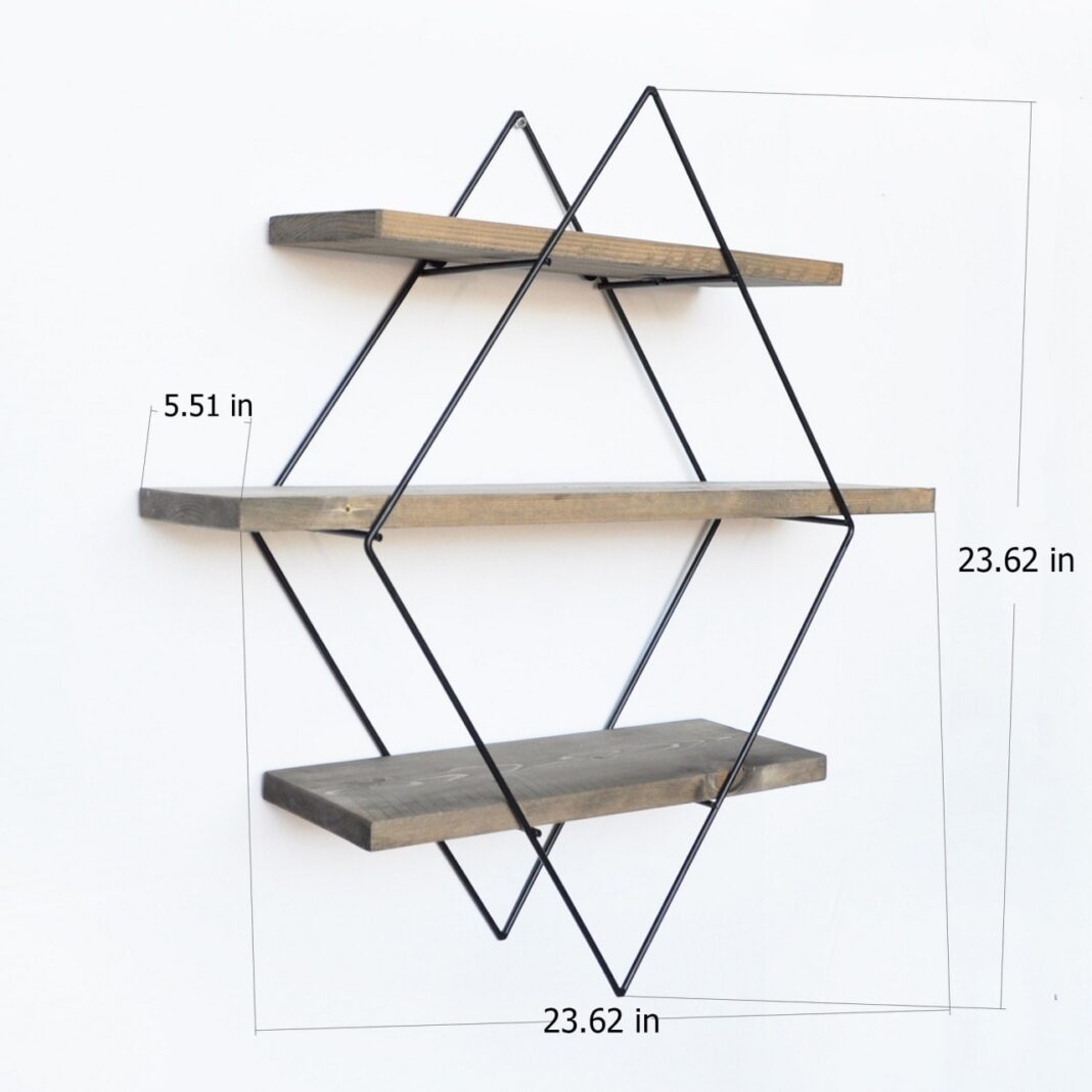 Raft din lemn Wr007 Nuc 60x60x14 cm Raft din lemn Wr007 Nuc 60x60x14 cm