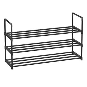 Raft pentru încălțăminte SONGMICS, 3 polițe, metal, Negru, 92 × 30 × 55 cm Raft pentru încălțăminte SONGMICS, 3 polițe, metal, Negru, 92 × 30 × 55 cm
