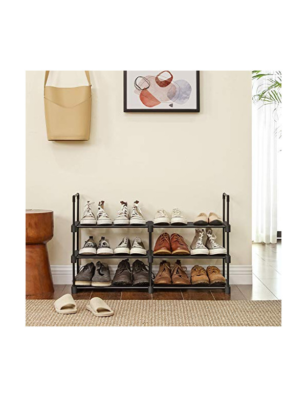 Raft pentru pantofi Model Leona, Negru, 45x30x106 cm Raft pentru pantofi Model Leona, Negru, 45x30x106 cm