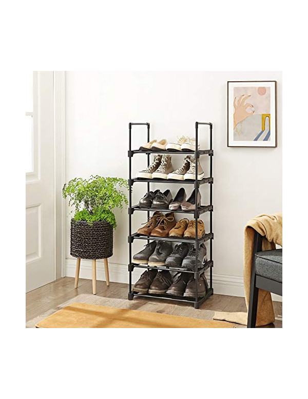 Raft pentru pantofi Model Leona, Negru, 45x30x106 cm Raft pentru pantofi Model Leona, Negru, 45x30x106 cm