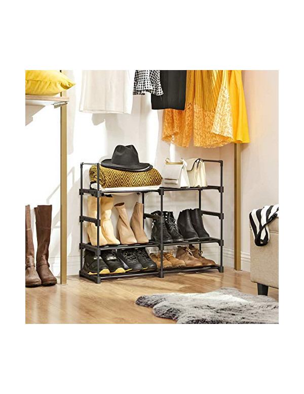 Raft pentru pantofi Model Leona, Negru, 45x30x106 cm Raft pentru pantofi Model Leona, Negru, 45x30x106 cm
