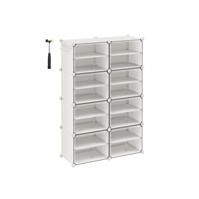 Raft pentru pantofi Songmics Alb 82x32x122 cm Raft pentru pantofi Songmics Alb 82x32x122 cm